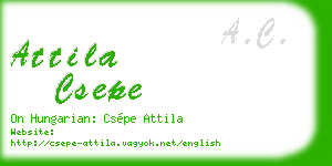 attila csepe business card